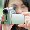 girl with video camera