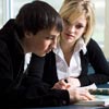 two students at books